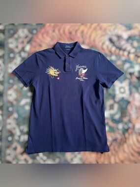 Ralph Lauren Polo Shirt Dragon Riders Aloha Hawaii Embroidered Limited Edition